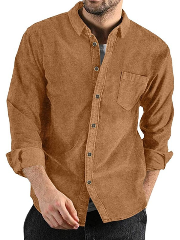 jackets - Chic Corduroy Lapel Jacket: Cozy Long-Sleeved Casual Eleganc - jackets | MENLL